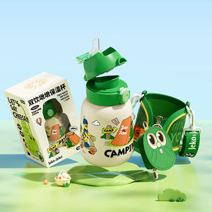 <span class=keywords><strong>Jeko</strong></span> & <span class=keywords><strong>Jeko</strong></span>, vaso de acero inoxidable de 20oz, Color rosa, amarillo y verde, duradero para prueba de fugas, abatible para niños, premios, regalos - Product Image 3