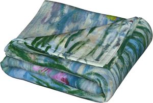Couverture en flanelle douce et durable imprimée - Nénuphars de Claude Monet pour <span class=keywords><strong>canapé</strong></span>, lit ou chambre - Cadeau artistique - Product Image 2