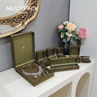 Ensemble de boîtes à bijoux en velours de qualité supérieure, emballage de luxe pour bagues, colliers, bracelets, présentation élégante pour cadeau, design durable