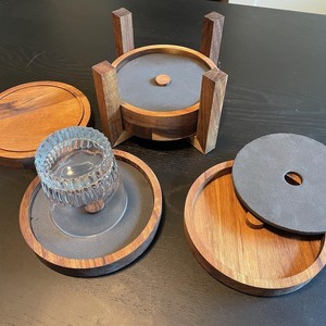 Bandeja de Madera para Condimentos de Cócteles, Contenedor de Especias, Salero, Azucarero, Diseño Minimalista de Madera Sólida para Servir Bebidas - Product Image 4