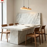 Comptoir de cuisine, îlot, table à manger, mur de chambre, salon, lavabo de salle de bain en marbre vert italien Fendi étanche pour hôtels et villas