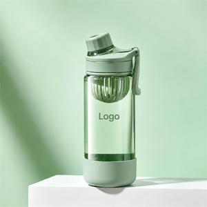 Modern Plastic <b>Water</b> <b>Bottle</b> with Tea Infuser Hinged Cap <b>Bpa</b> <b>Free</b> for Outdoor Hiking Camping Adults 800ml - Product Image 4