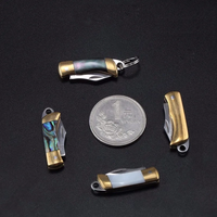 Mignon en acier inoxydable coquille Mini couteau Portable couteau de poche porte-clés pendentif déballage Express couteau utilitaire