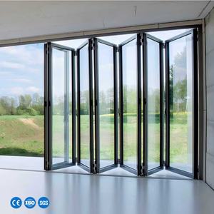 Porte accordéon en profilé aluminium, double vitrage en verre trempé, isolation phonique, design résistant aux intempéries pour l'extérieur des hôtels - Product Image 3