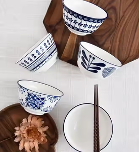 Japanse Stijl 4.5 Inch Handgeschilderde Kom Cadeau Set Onderglazuur Huishoudelijke Rijstkom Keramisch Servies - Product Image 3