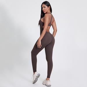 Super Zacht 3.0 Slank Naakt Gevoel Schoonheid Rug Rits Dansende Fitness Yoga Gym Wear Workout Jumpsuits Butt Lift Vrouwen Bodysuits - Product Image 6
