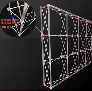 Soporte de exhibición emergente de aluminio de pantalla ancha portátil para bodas o exhibiciones de tiendas para exhibiciones de estantes - Product Image 6