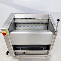 Machine à laver électrique automatique Taro de pommes de terre gingembre patate douce homard concombre de mer Machine à éplucher les rouleaux de brossage