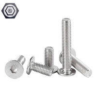 Boulon Allen Joint à douille Vis de connexion en pouces pour chaises, lits et berceaux Vis à tête plate à filetage complet Boulon Allen à tête plate