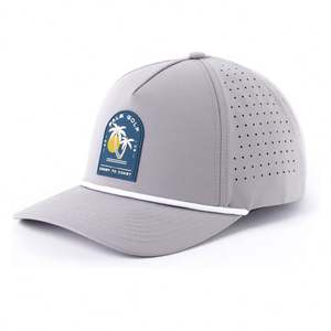 Gorra de Béisbol Snapback Impermeable de Poliéster con Orificios Cortados con Láser y Diseño Personalizado al por Mayor, con Logotipo Personalizado - Product Image 1