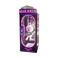 Meilleur prix Machine à prix coupé à pièces Machine de jeu cadeau Smart Automatic Pink Date Maquina De Garra Ciseaux