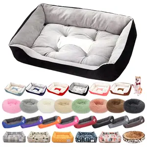 畅销2020宠物枕便携式矫形沙发记忆泡沫矫形狗床带毯子