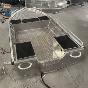 Bateau à rames en aluminium de 4,6 m, directement de l'usine, ponton à coque en V profond, pour la pêche, haute vitesse, petit moteur, à vendre - Product Image 3