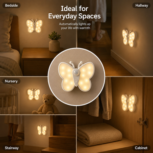 Butterfly Motion Sensor <b>Light</b> type-C <b>Rechargeable</b> <b>LED</b> Night Lamp 3Modes Stepless Dimming Magnetic Wall <b>Light</b> for Bedroom Cabinet - Product Image 5