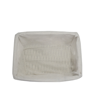 Ensemble de 3 paniers de rangement rectangulaires en osier blanc avec doublures et détails en forme de cœur pour l'organisation de la maison - Product Image 5