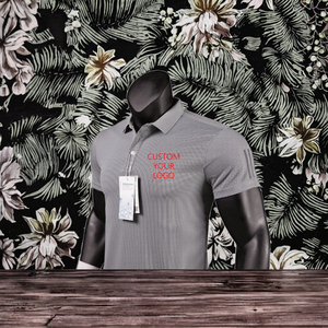 Camisas de Golf para Hombre al por Mayor, 100% Poliéster, Personalizadas, Manga Corta, Antiarrugas, Transpirables, Estilo Casual Elegante, con Estampado - Product Image 2