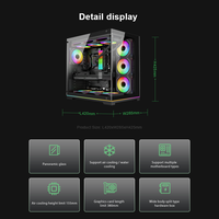 Compra al por Mayor de Cajas de Juego ATX Invertidas, 835 Piezas/40HQ, Chasis de PC con Vidrio Templado Panorámico