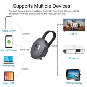 Clé <span class=keywords><strong>TV</strong></span> sans fil Android MiraScreen Anycast Miracast DLNA Airplay WiFi, récepteur d'affichage, dongle 1080p HD, double cœur Rockchip - Product Image 5