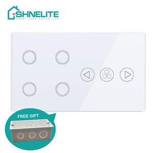 Alta calidad Smart Touch WIFI 4 interruptor de la luz y el interruptor del ventilador para casa inteligente - Product Image 3