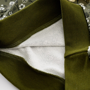 Felpa con stampa floreale per ragazze con colletto <span class=keywords><strong>Peter</strong></span> Pan arricciato, verde, top casual a maniche lunghe per bambini - Product Image 6