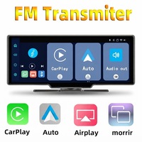 Écran portable de 10,26 pouces, caméra embarquée 4K, CarPlay sans fil, Android Auto, navigation GPS, Bluetooth, écran multimédia pour véhicule 12V