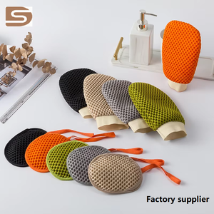 MOQ 12 pièces, plusieurs couleurs, gants exfoliants pour le corps pour hommes et femmes, pour <span class=keywords><strong>spa</strong></span>, <span class=keywords><strong>hammam</strong></span>, douche, bain, et sac à savon - Product Image 1