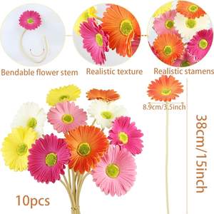 Flor de Crisantemo Artificial con Tacto Real para Decoración del Hogar, Bodas y Fiestas, Arreglos Florales - Product Image 2