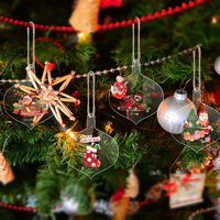 Ornement de Noël personnalisé, étoile d'arbre, flocons de neige, feuilles de pin, pendentif de Noël pour Noël, Nouvel An, ornements en acrylique à motifs