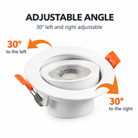 Boîtier de projecteur LED GU10 GU5.3 GX53 MR16, boîtier encastré pour downlight 3000K, spot LED de plafond