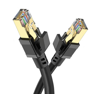 Cat 6 Ethernet <b>Cable</b> Black <b>RJ45</b> Connector Copper Stranded 8-Conductor High Speed Network Patch Cord - Product Image 5