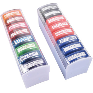 Fourniture directe <span class=keywords><strong>d</strong></span>'usine ensemble de timbres colorés auto-encreurs pour professeur de notation scolaire Motivation avec plateau de rangement/ - Product Image 2