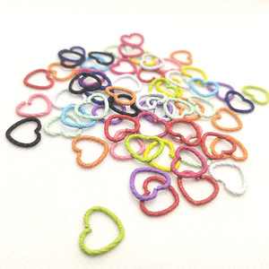 Anneaux ouverts en forme d'étoile et de cœur, plaqués argent et or, composants de bijoux en fer pour la fabrication de bracelets, lot de 1000 pièces - Product Image 4