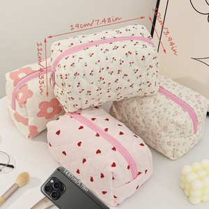 Bolsa <span class=keywords><strong>de</strong></span> Cosméticos <span class=keywords><strong>de</strong></span> <span class=keywords><strong>Viaje</strong></span> con Lazo Bonito y Logotipo Personalizado <span class=keywords><strong>para</strong></span> Mujeres y <span class=keywords><strong>Niñas</strong></span>, Bolsa <span class=keywords><strong>de</strong></span> Aseo <span class=keywords><strong>de</strong></span> Algodón a Cuadros Personalizada, Bolsa <span class=keywords><strong>de</strong></span> Almacenamiento <span class=keywords><strong>para</strong></span> Brochas <span class=keywords><strong>de</strong></span> Maquillaje - Product Image 4