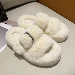 Chanclas de piel auténtica de felpa suave para casa, pantuflas de invierno a la moda, precio atractivo, gran oferta, <span class=keywords><strong>2022</strong></span> - Product Image 5