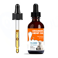 Vente chaude huile de chanvre bio pour animaux de compagnie pour le soulagement de la douleur allergie immunité séparation anxiété chien chat supplément gouttes
