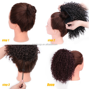 LW-86QT Multi Couleurs <span class=keywords><strong>Postiche</strong></span> Gonflée Extension Chignon Donut Ébouriffé Bouclé à Cordon Afro Crépu Afro Bun <span class=keywords><strong>Queue</strong></span> <span class=keywords><strong>de</strong></span> <span class=keywords><strong>Cheval</strong></span> - Product Image 3