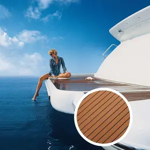 TUBO China Fábrica Amostra Grátis Navio Placa PVC Ambientalmente Amigável Roda Mar Deck Barco Pavimento Decking Folha