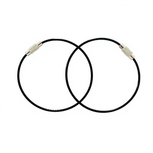 YIWANG 150mm Stainless Steel Wire <b>Key</b> <b>Rings</b> Accessory Wholesale Wire Keychain - Product Image 4
