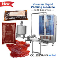 Volledig automatische vacuüm kussenverpakkingsmachine voor appelsaus, fruitpulp en aardbeienjam