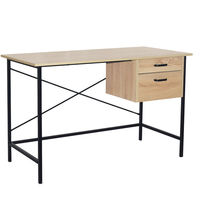 Bureau d'ordinateur moderne, simple, en bois, pliable, extensible et convertible avec petits tiroirs pour le travail à domicile