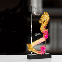 Trophées en résine de différentes couleurs personnalisés or argent bronze Crystal Dragon Awards Diverses couleurs Autres produits artisanaux en cristal