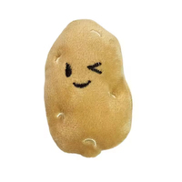 Porte-clés en peluche pomme de terre, design anime kawaii, écologique et durable, mignon, doux, en forme de nourriture, poupée en peluche en gros