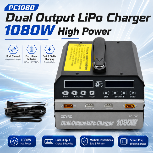 SKYRC Industrial Use 20A 25A 60A Drone 6S 12S 14S Lithium Battery Charger 4 Channel Output High Voltage LiHV