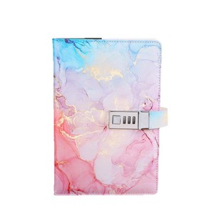 Shangjia A5 Password <b>Notebook</b> PU Leather <b>Lockable</b> Diary Creative Trends 100 Pages UV Printing - Product Image 4