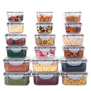 20 Pcs BPA Free Clear <b>Plastic</b> <b>Food</b> <b>Storage</b> Containers With Lids Kitchen Airtight Bento <b>Boxes</b> Refrigerator <b>Storage</b> Box - Product Image 2