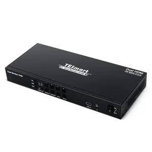 TESmart Pengalih 4K 60HZ 8X2 KVM Mendukung DCCI RS232 EDID Keyboard dan Mouse Melewati HDMI Dual Monitor 8 Port KVM Switch