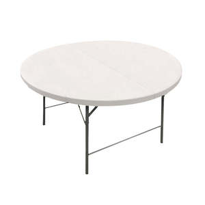 4ft giá rẻ dã ngoại ngoài trời gấp bảng với kim loại gấp chân xách tay nhựa tròn gấp Bàn và ghế cho tổ chức sự kiện - Product Image 1