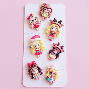 Imanes de Resina con Diseño de Princesa Navideña de Dibujos Animados, Resistentes al Agua, de Cheng Shi, los Más Vendidos, para Refrigerador y Adornos para el Cabello - Product Image 2