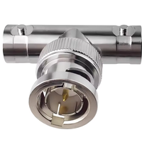 Kit d'adaptateur coaxial RF BNC-KKK 50 Ohms, adaptateur de montage BNC UHF avec connecteur en T femelle BNC de haute qualité (gamme de fréquences 10 MHz-1 GHz)