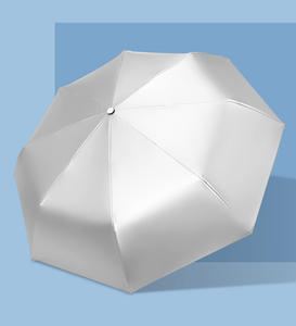 유화 접이식 로고 인쇄 uv 보호 실버 코팅 <span class=keywords><strong>3</strong></span> 배 자동 개폐 다채로운 태양 비 우산 - Product Image 4